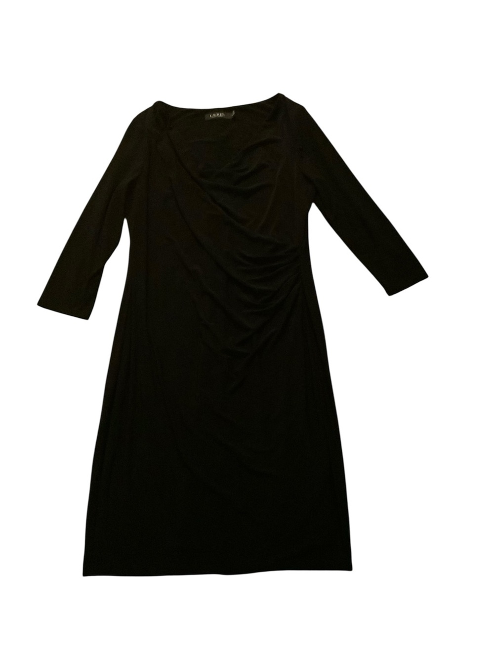 Lauren Ralph Lauren Sheath Black Dress - Elegant Women's Cocktail Dress - Picture 2 of 5